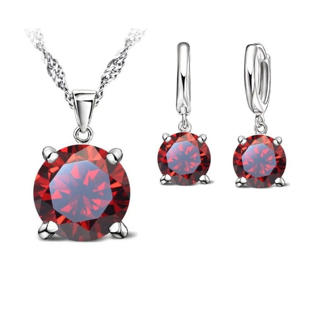💎 Necklace Pendant Earrings 925 Sterling Silver Heart Set Bundle